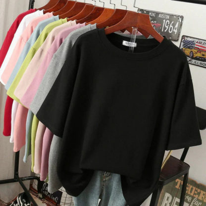 T-shirt femme oversize en coton doux et confortable