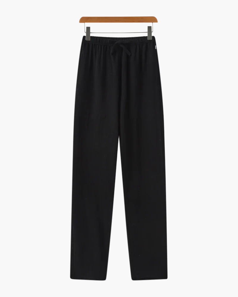 Pantalon Lin Slim Fit Homme pour Été en Lin avec Cordons