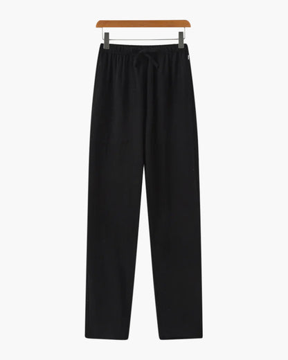 Pantalon Lin Slim Fit Homme pour Été en Lin avec Cordons