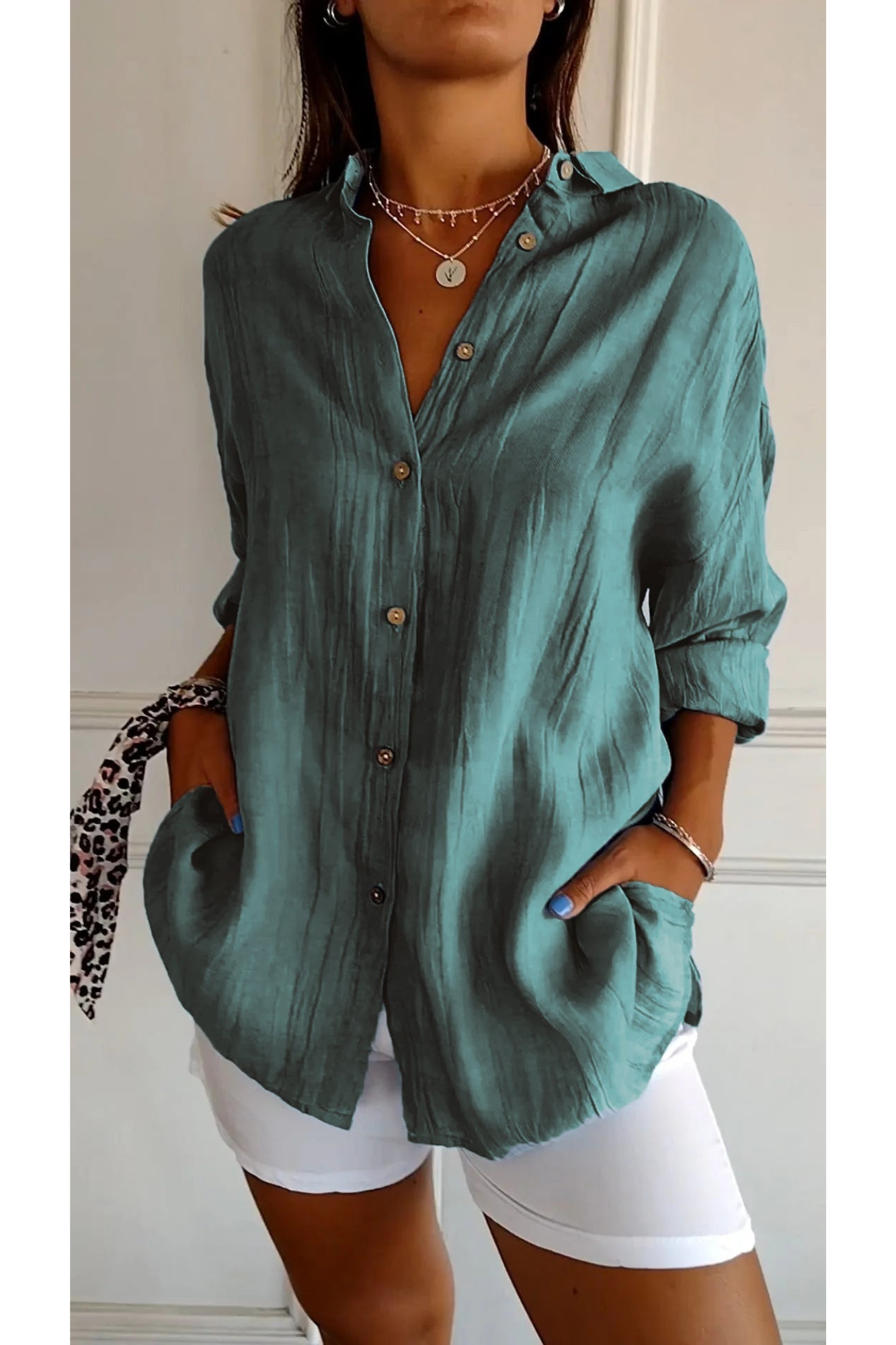 Chemise Femme Manche Courte Élégante et Légère