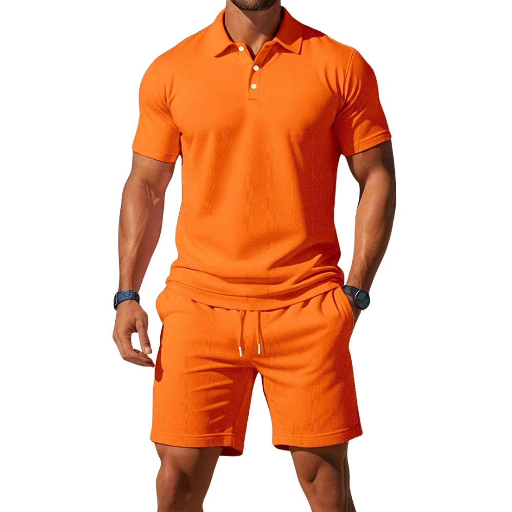 Ensemble Chemise Décontractée et Short Élastique pour Homme