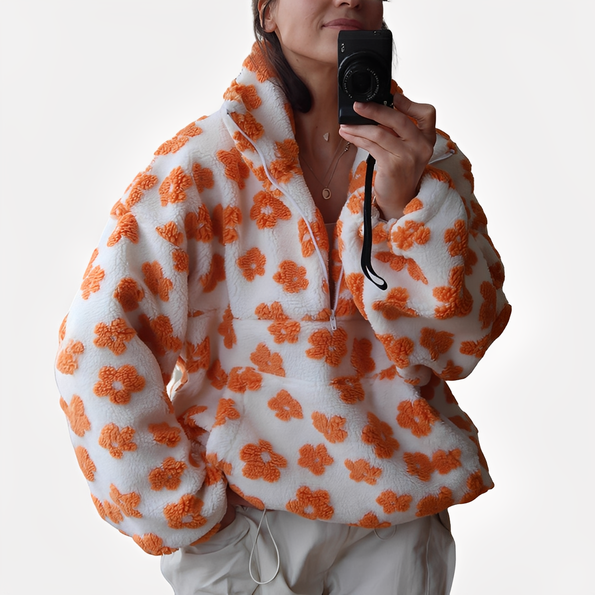 Pull à Fleur Féminin et Chaud pour Femme