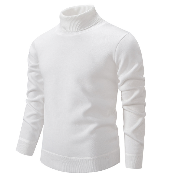 Pull Homme Col V en Laine Chaude Marron
