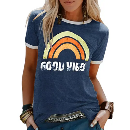 T-shirt Femme Décolleté V Été Legère