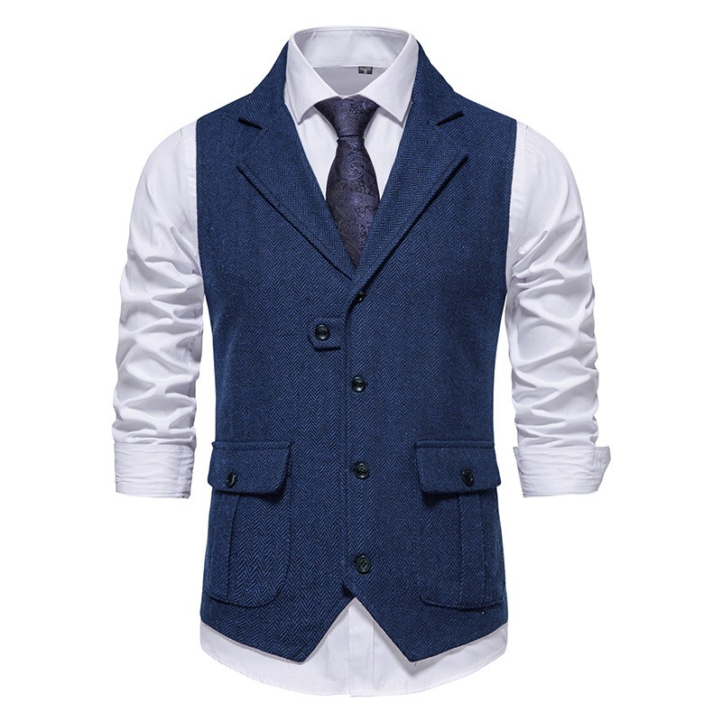 Veste Homme Cuir avec Poches Latérales