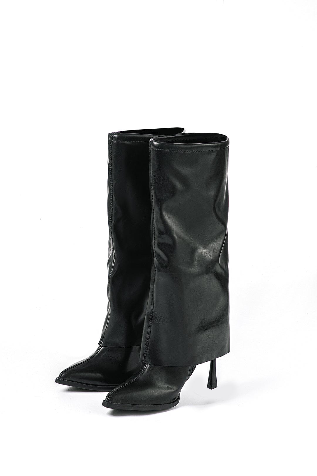 Bottines Noir Designer à Talon Haut et Look Oversize - BerlinGlamour
