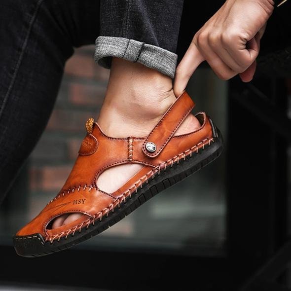 Sandales Homme Cuir Souple et Respirant
