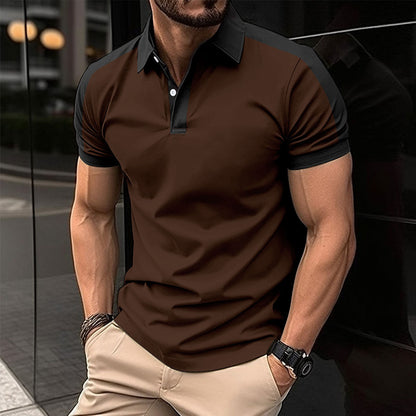 Chemise Homme Manche Courte Polo Été Décontractée