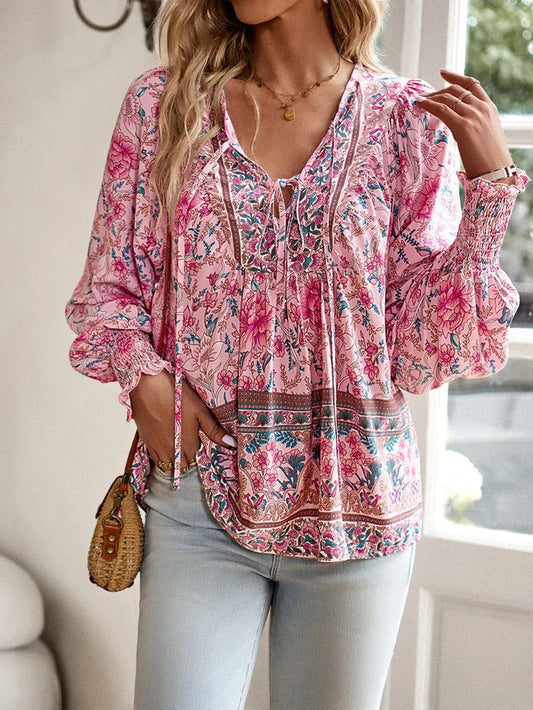 Blouse Femme Été Fleuri Manches Courtes - PanierRoyale