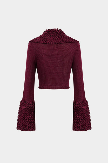 Pull Cardigan Femme Élégant avec Détails Texturés