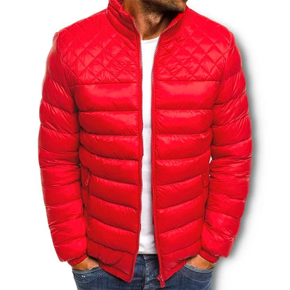 Parka Homme Noir Épais Hiver Fermeture Éclair