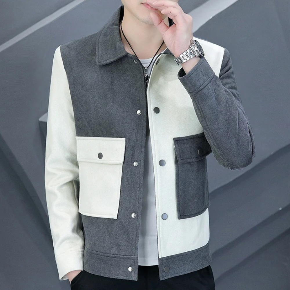 FRED - Veste Élégant à Couleurs Contrastées Pour Hommes