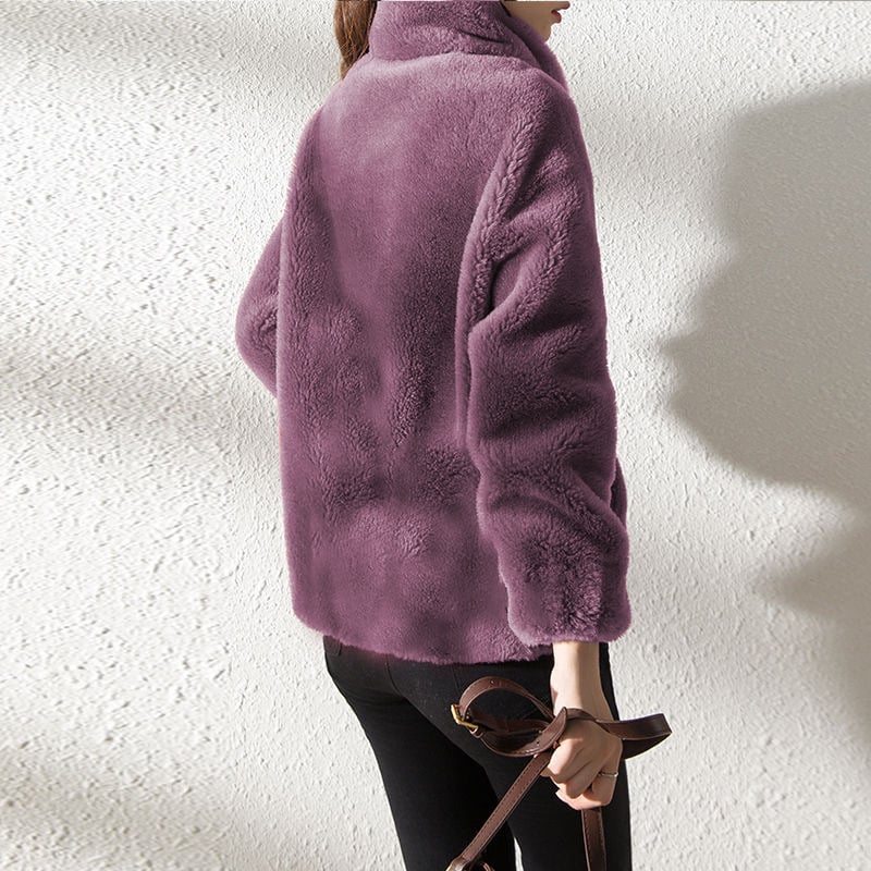 Veste Polaire Unisexe Double Face Matelassée Col Montant