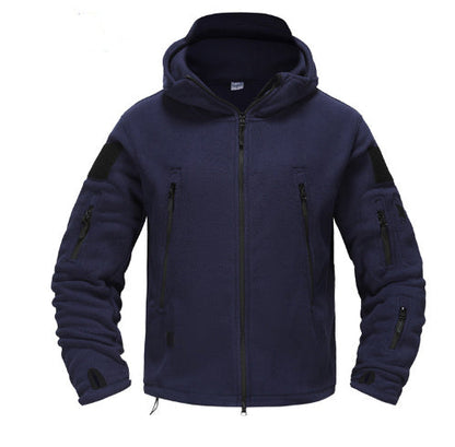 Veste Hiver Homme Polaire avec Capuche et Manches Longues