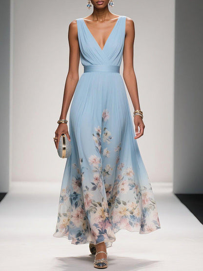 Robe Été Florale en Chiffon pour Femme - BerlinGlamour
