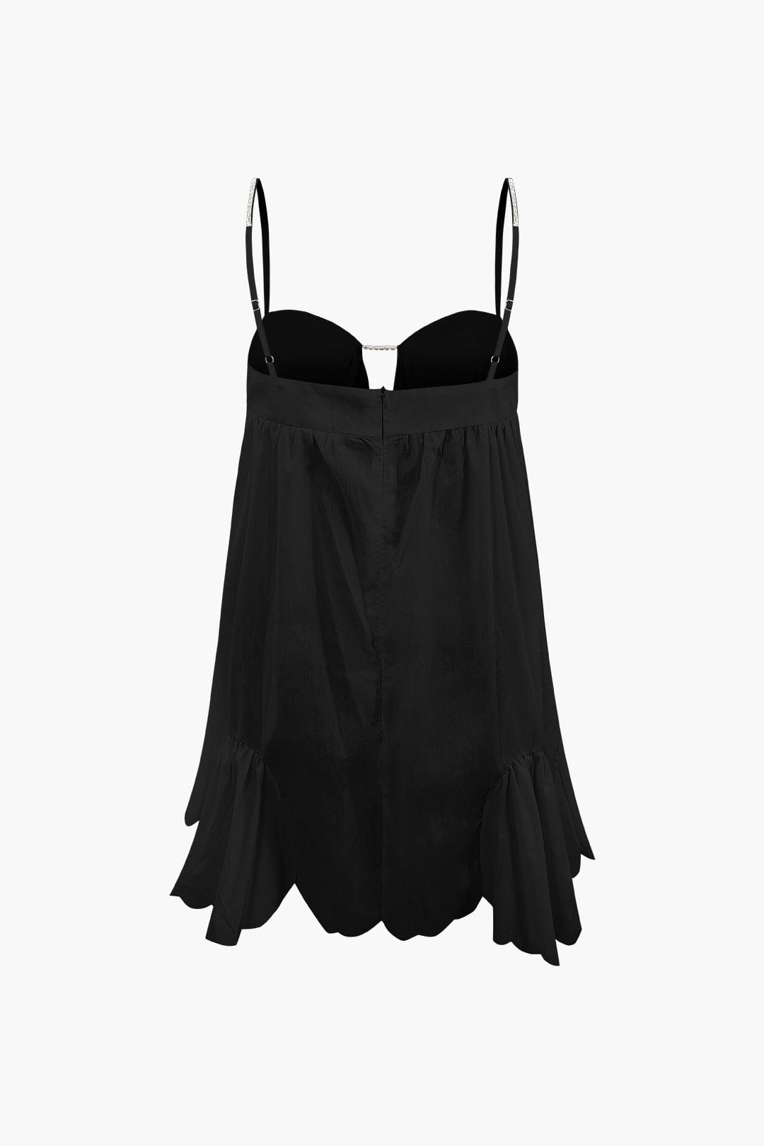 Robe Cocktail Féminine avec Bretelles Strass pour Soirée