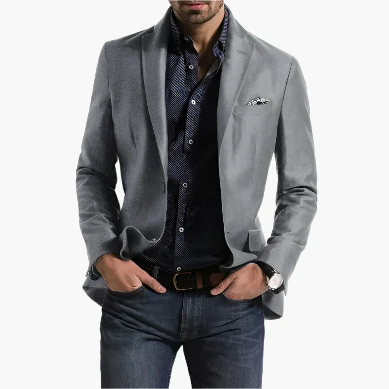 Blazer Boutonné À Manches Longues Pour Homme | Avec Poche