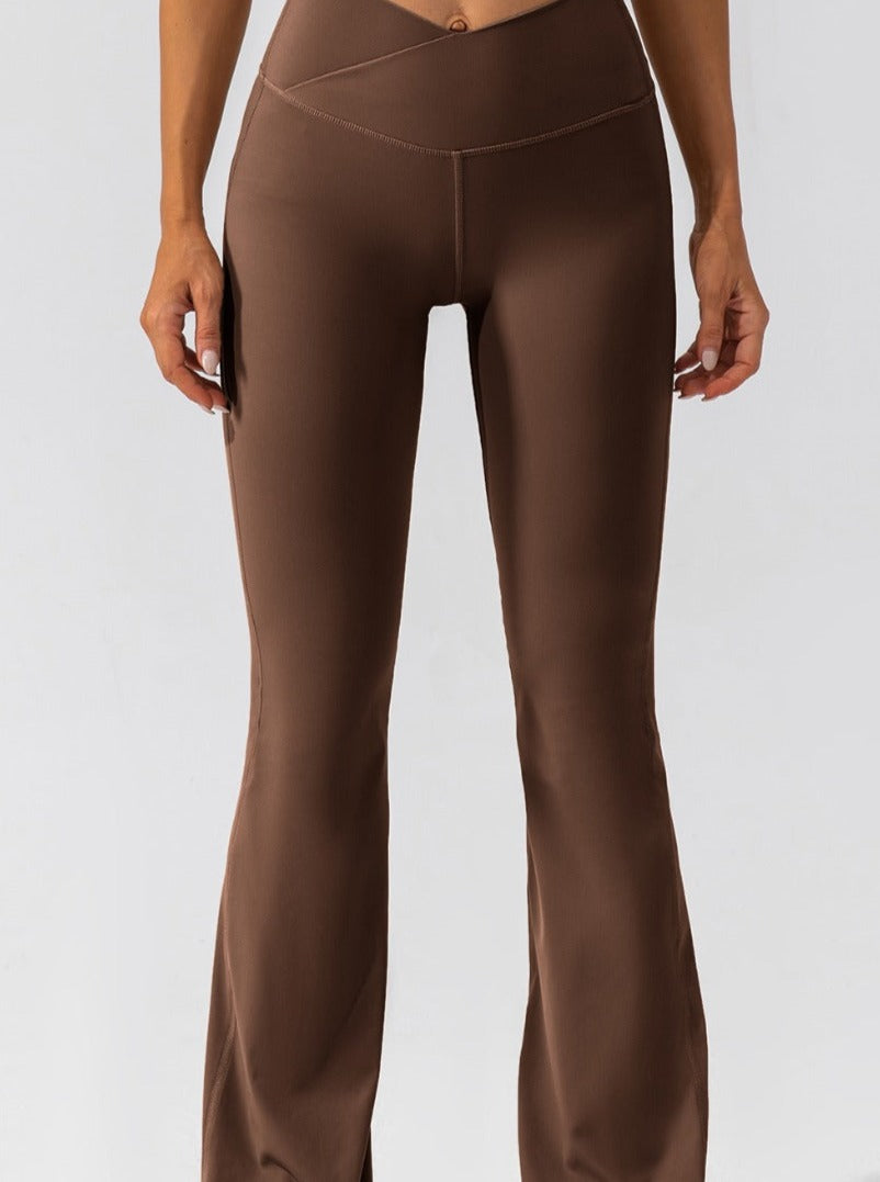 Léggings Haut de Gamme à Jambes Évasées avec Ceinture Réglable - BerlinGlamour