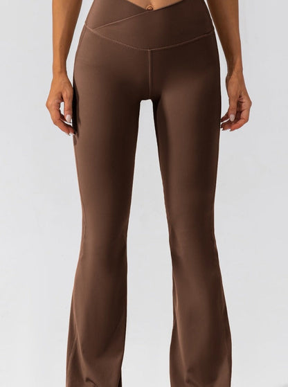 Léggings Haut de Gamme à Jambes Évasées avec Ceinture Réglable - BerlinGlamour
