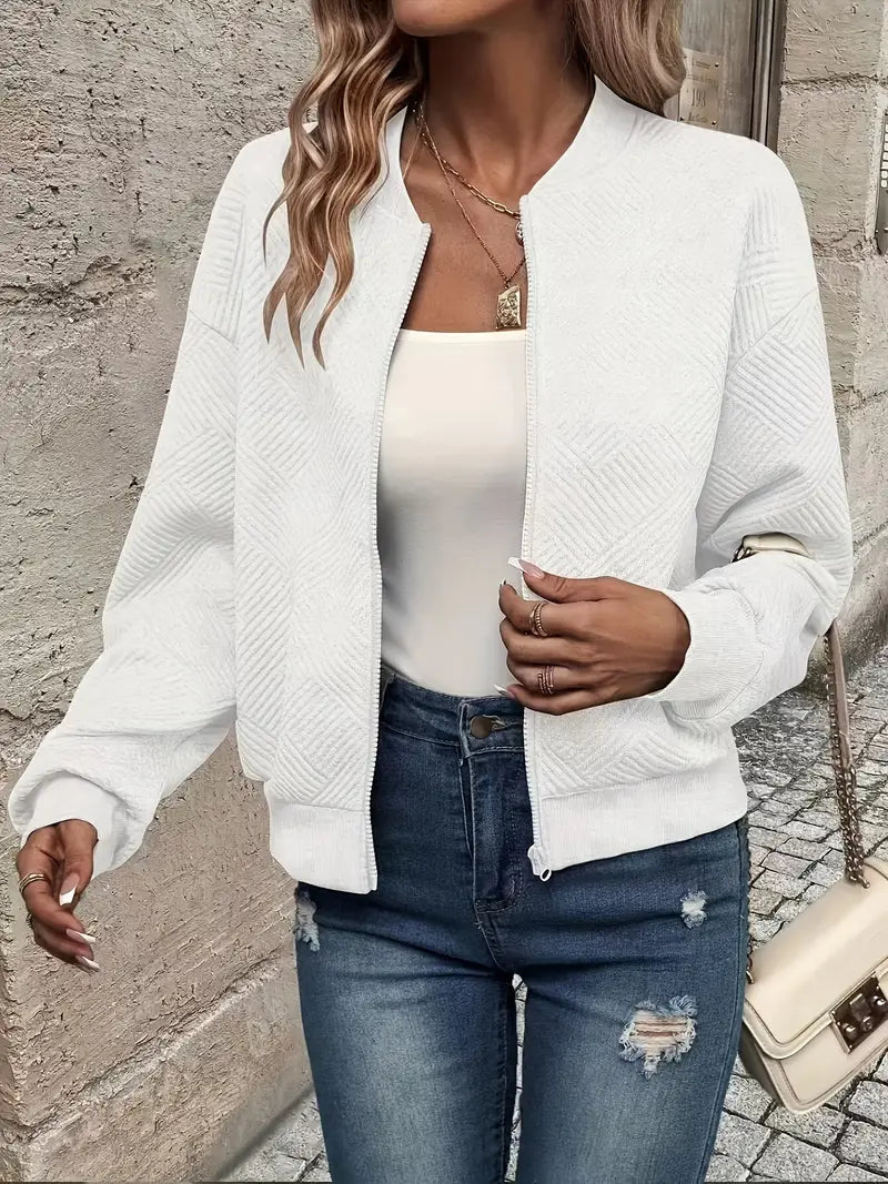 Cardigan Femme Zippé à Manches Longues