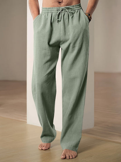 Pantalon Homme Élastique Décontracté avec Ceinture pour Loisirs
