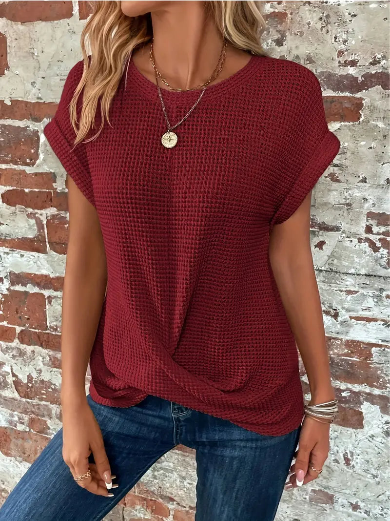 T-Shirt Femme Décontracté Manches Courtes Floral