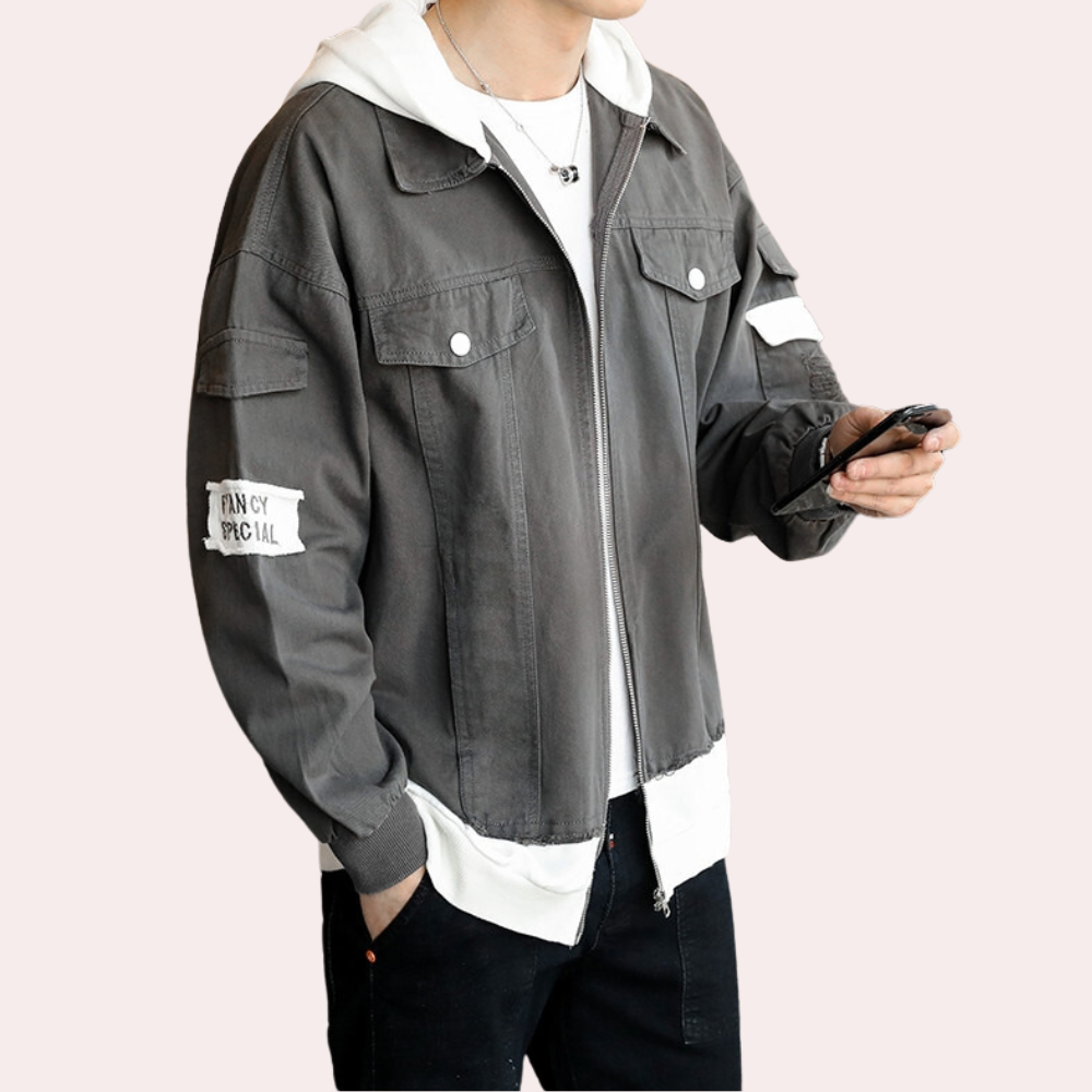 Veste en Jean à Capuche Élégante - vue 3