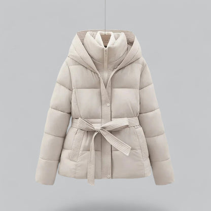 Parka Femme Hiver Courte et Chaude avec Capuche