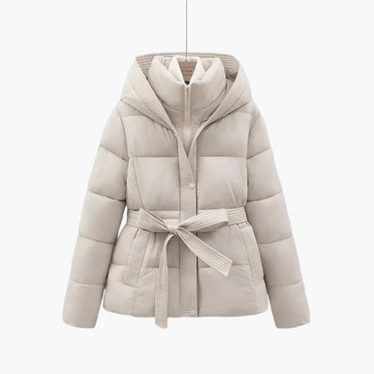 Doudoune Hiver Femme À Ceinture et Doublure Chaude
