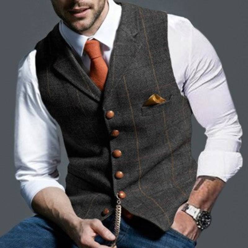 Veste en carreaux élégante pour homme