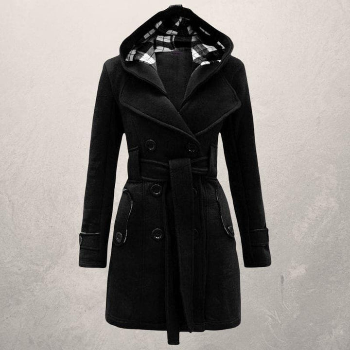 Manteau Chic à Capuche Élégant avec Ceinture - vue 4