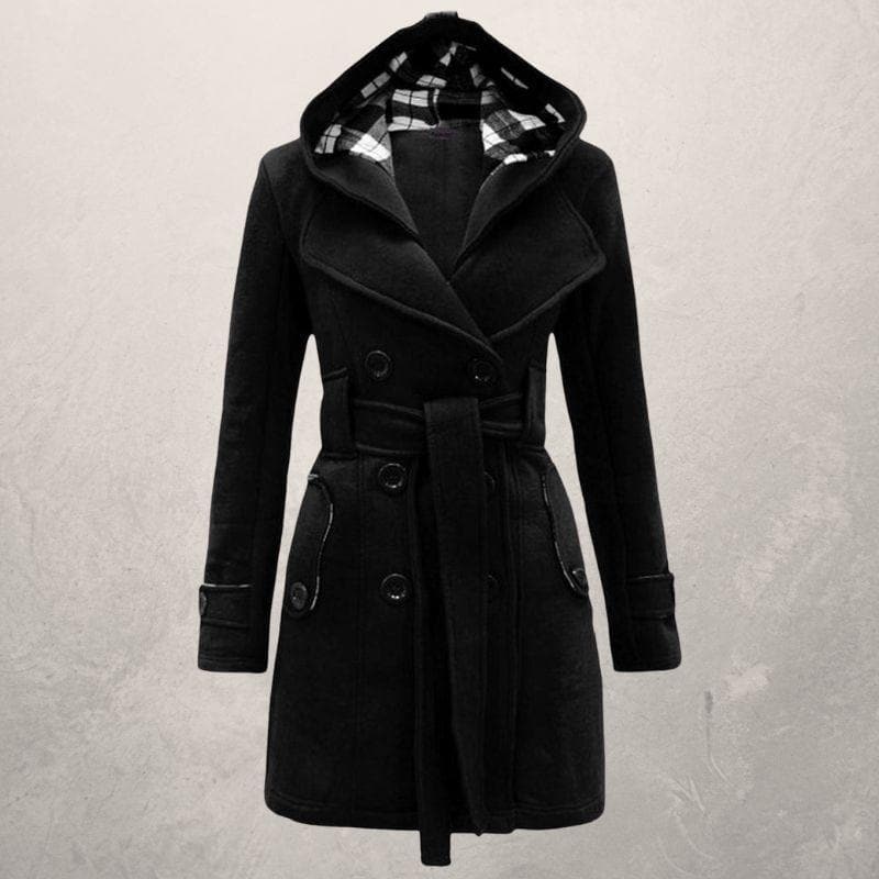 Doudoune Femme Hiver Capuche et Ceinture Adjustables