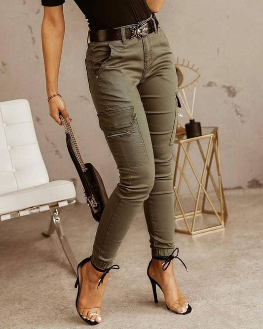 Pantalon Cargo Femme Comfort et Polyvalent Mi-Haut - PanierRoyale