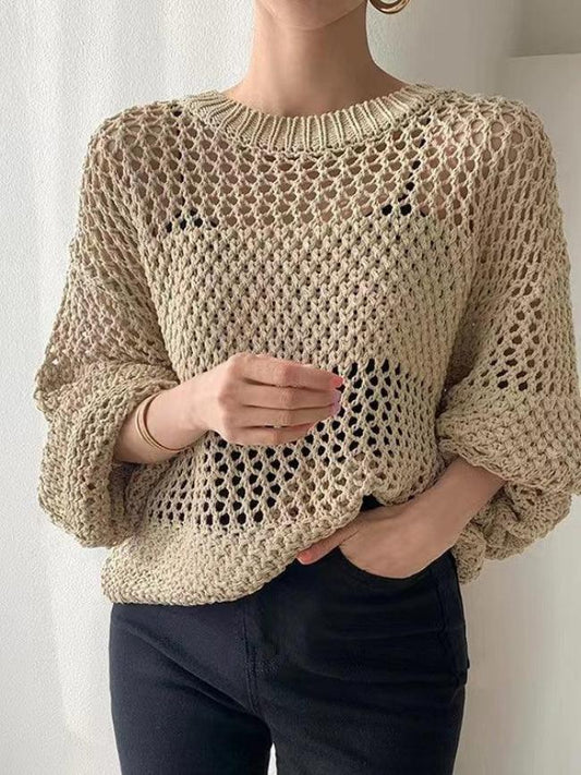 Pull Très Chaud en Maille Beige pour Femme - PanierRoyale