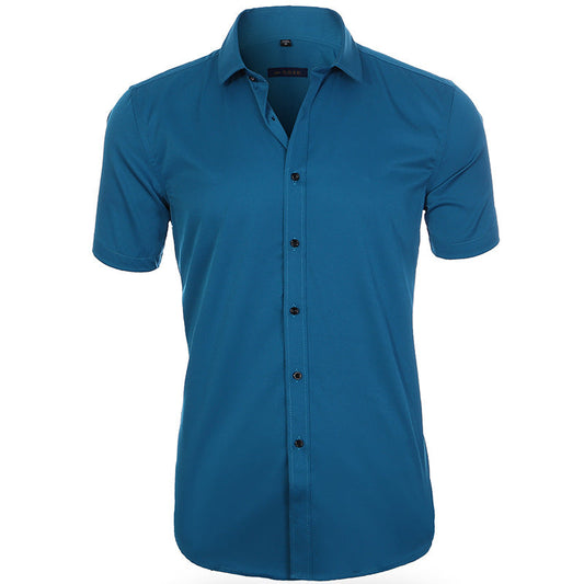 Chemise Homme Manches Courtes Marine Relaxed - PanierRoyale
