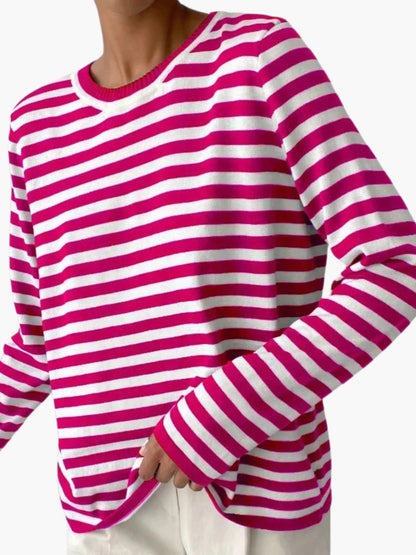 Pull Tricot Rayé Féminin