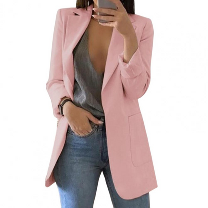 Veste Femme Élégante Sans Boutons Longue