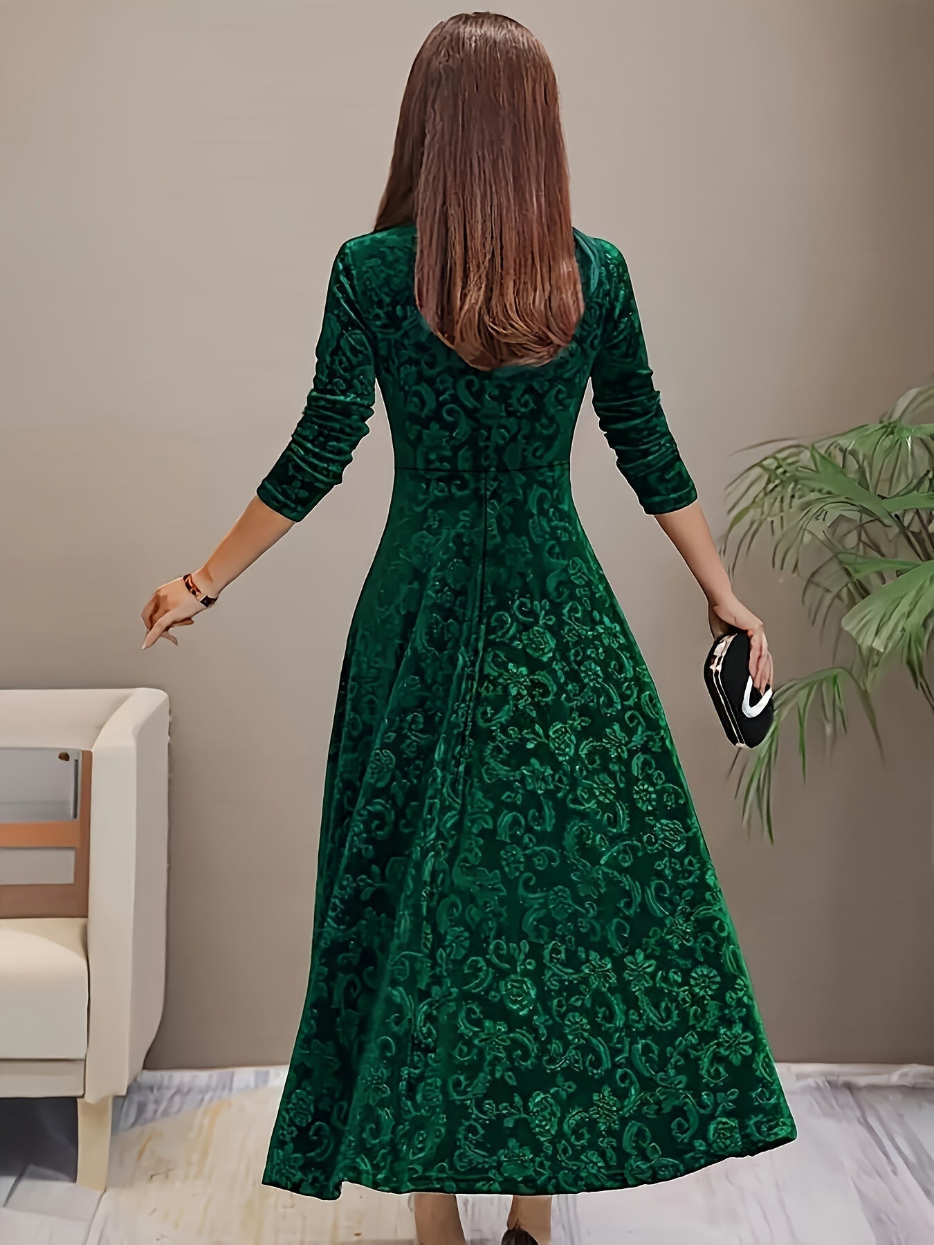 Robe Soirée Fleurs en Soie pour Femmes
