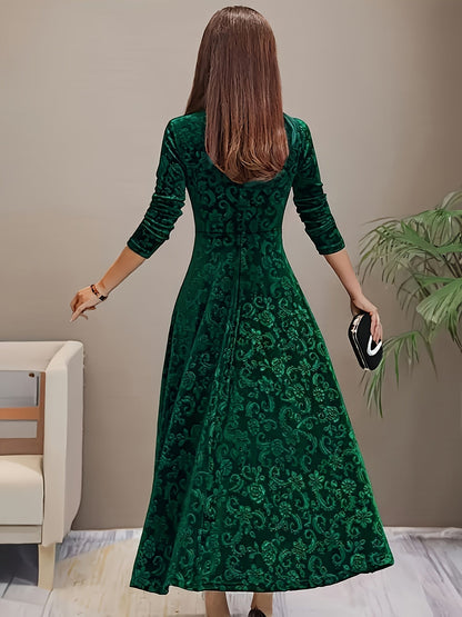 Robe Soirée Fleurs en Soie pour Femmes