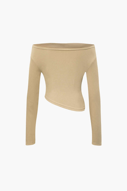 Ensemble Deux Pièces Élégant Asymétrique et Pantalon Large