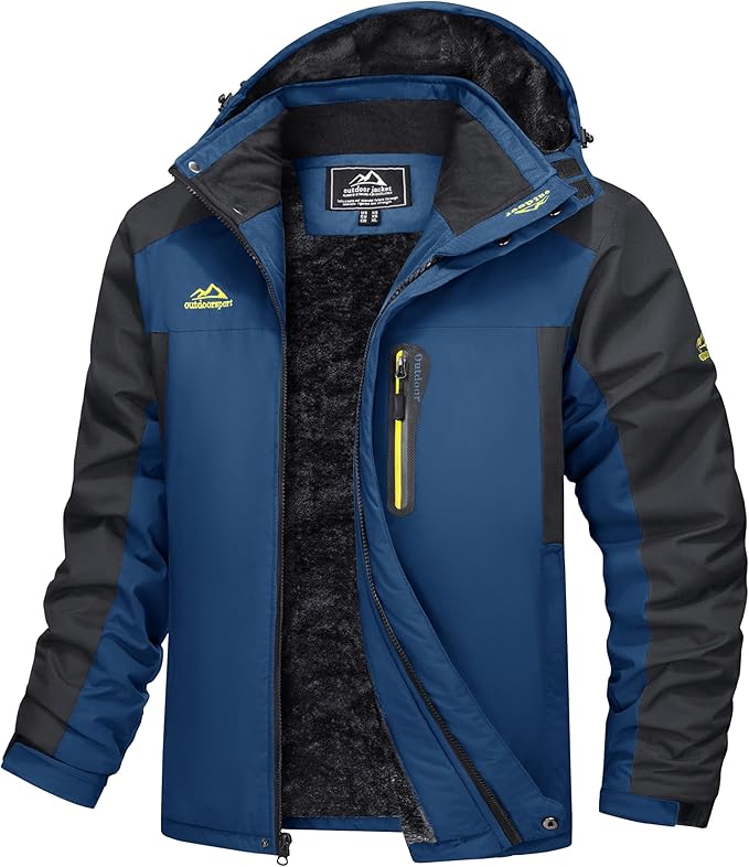 Blouson Homme Imperméable Rouge Hiver