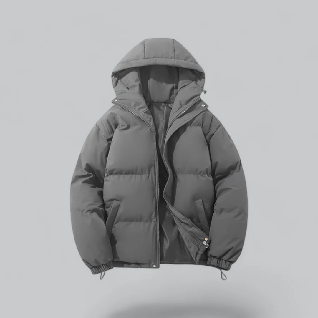 Doudoune Hiver À Capuche Zippée et Chaude