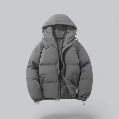Doudoune Hiver À Capuche Zippée et Chaude