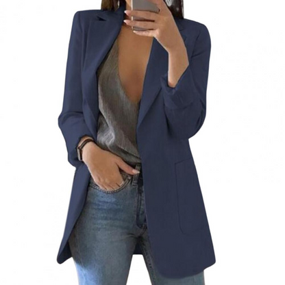 Veste Femme Élégante Sans Boutons Longue