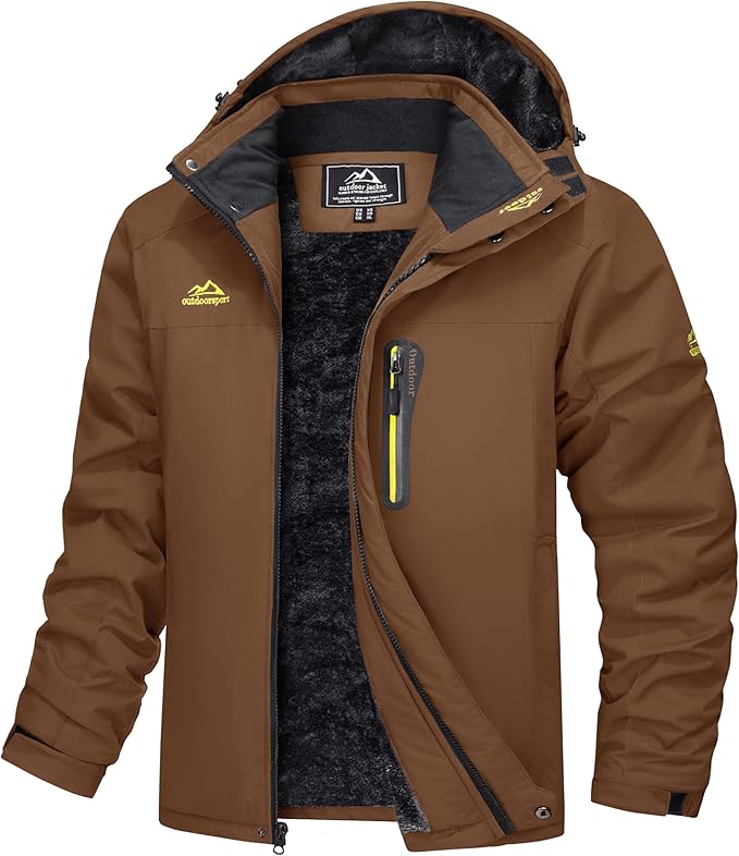 Blouson Homme Imperméable Rouge Hiver
