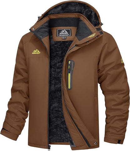 Blouson Homme Imperméable Rouge Hiver
