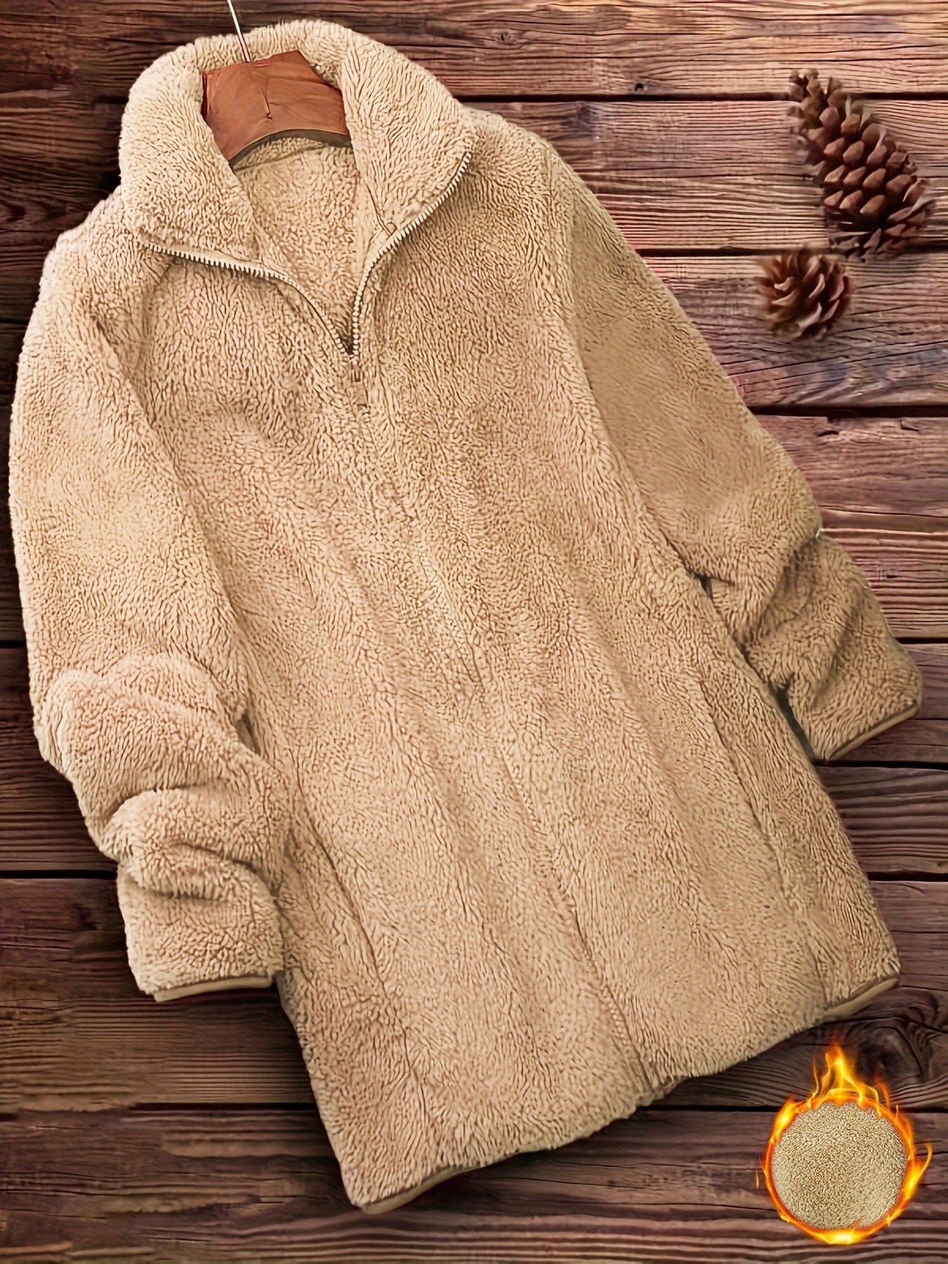 Manteau Fourrure Long Élégant avec Capuche - PanierRoyale