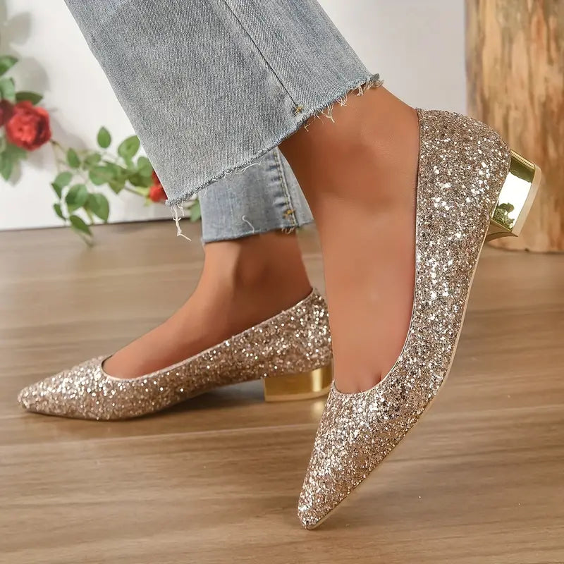 Emilias - Chaussures Plates Pailletées Chic - luxestyle