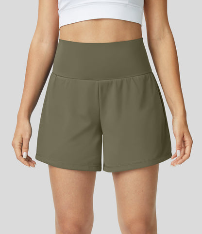 Shorts de Yoga 2 en 1 avec Poches pour Femme