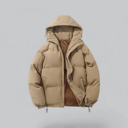 Doudoune Hiver À Capuche Zippée et Chaude